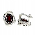 Zarte Granat Zirkonia Ohrringe natur 925 2