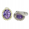 Ohrringe Silber Amethyste natürliche Saphire Songea 2