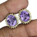 Ohrringe Silber Amethyste natürliche Saphire Songea 2