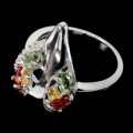 925 Silberring Saphire Zirkonia Größe 14