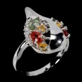 925 Silberring Saphire Zirkonia Größe 14