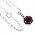 Zarte Halskette aus 925er Silber Natur Granat