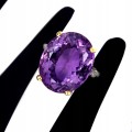 Ring natürlicher Amethyst 17,65 ct Silber Größe 17