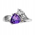 925 Ring zarter natürlicher Amethyst Größe 17