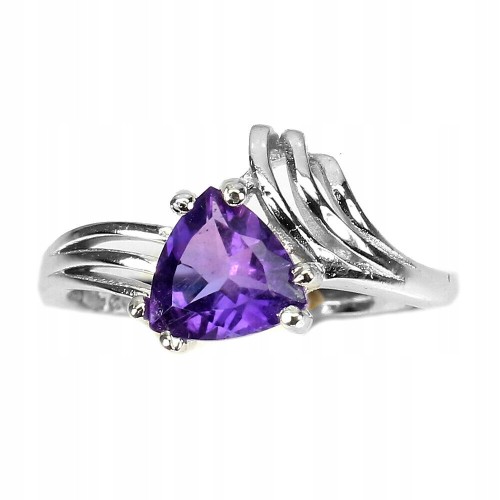 925 Ring zarter natürlicher Amethyst Größe 17