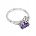 925 Ring zarter natürlicher Amethyst Größe 17