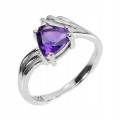 925 Ring zarter natürlicher Amethyst Größe 17