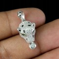 925er Sterlingsilber zarter AAA Zirkonia Tiger Anhänger