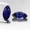 Iolithe Natursteine ​​1,9ct VVS 2 Stück