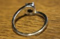 Ring schwarzer Diamant 0,72 ct Silber Größe 13,5
