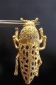Silberbrosche mit Zirkonia Käfer 925
