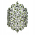 Ring natürliche Diopside weißer Topas Größe 19