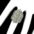 Ring natürliche Diopside weißer Topas Größe 19