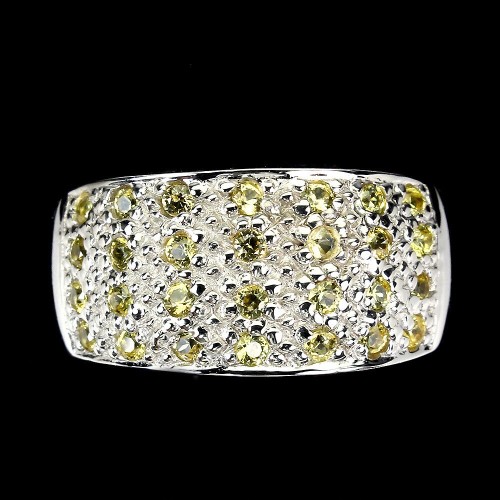 Ring Größe 16 Silber 925 Songea gelbe Saphire