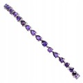 Sterling Silber Armband natürliche Amethyste schöne 925