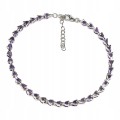 Sterling Silber Armband natürliche Amethyste schöne 925