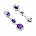 Schöne Ohrringe 925 natürliche Amethyste Zirkonia 2