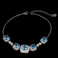 925 Natürlicher Topas London Zirkonia Armband