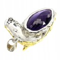 Anhänger 925 natürliches 23,91 ct Amethyst Saphire Pferd