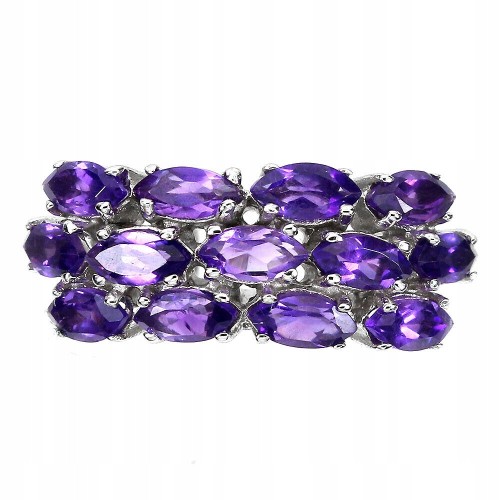 Silberring natürliche Amethyste Größe 14 schön