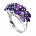 Silberring natürliche Amethyste Größe 14 schön