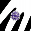 Ring 925 natürliche Amethyste Zirkonia Größe 15