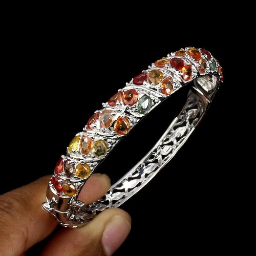 Armband 925 natürliche ausgefallene Saphire 925