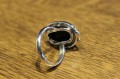 Natürlicher bernsteingrüner Ring Größe 15