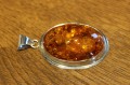 925 Silber natürlicher Cognac Bernstein Anhänger