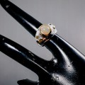 Künstlerischer Ring Feueropal Zirkonia Größe 11