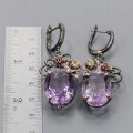 Künstlerische Amethyst Ohrringe Olivin Granate 2