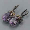 Künstlerische Amethyst Ohrringe Olivin Granate 2