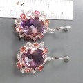 Ohrringe 73 ct Ametrine Amethyste Saphire zertifiziert