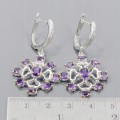 Künstlerisch schöne natürliche Amethyst Ohrringe 2