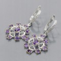Künstlerisch schöne natürliche Amethyst Ohrringe 2