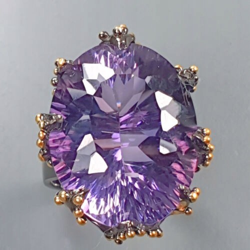 Künstlerischer Ring natürlicher 42ct Amethyst Größe 17