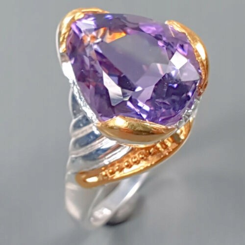 925 Artistic Ring natürlicher Amethyst Größe 17,5