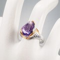 925 Artistic Ring natürlicher Amethyst Größe 17,5