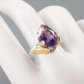 925 Artistic Ring natürlicher Amethyst Größe 17,5