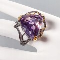 925 Artistic Ring 35ct IF Amethyst Größe 18