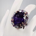 Ring 43,50 ct Amethyste Größe 19 zertifiziert