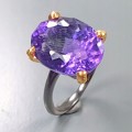 Künstlerischer Ring AAAA 22ct Amethyst Größe 14