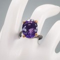 Künstlerischer Ring AAAA 22ct Amethyst Größe 14