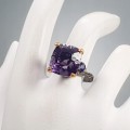 Künstlerischer Ring AAA 17 Karat Amethyst Größe 15