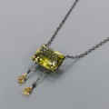 Art Halskette 52 ct Zitronenquarz