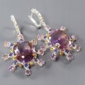 925 Künstlerische Ohrringe 70 ct Ametrine Amethyste 2
