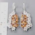 Künstlerische natürliche Citrin Granat Ohrringe 2