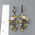 Künstlerische Ohrringe natürliche Olivine Granaten 2