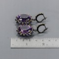 925 Ohrringe 46ct Amethyste Zoisite 2 Zertifikat