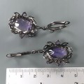 Silberohrringe 28ct Amethyste Topas Zertifikat